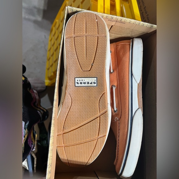 Sperry Top-Sider Men's Orange Canvas Shoes Men's Size 12 - Picture 8 of 9